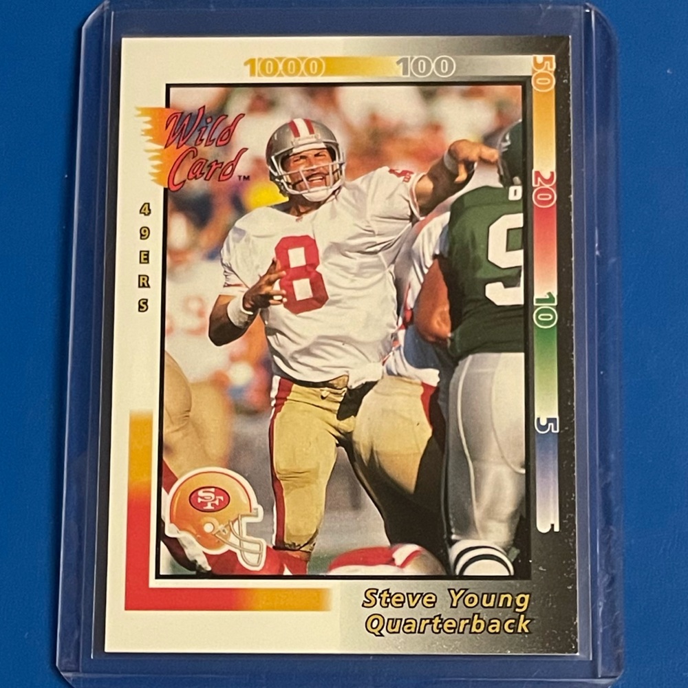 Steve Young #349 1992 Wild Card Football Trading Card